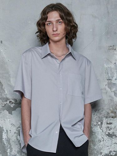 Wrinkle Free Short Sleeves Shirt - Gray - CITYBREEZE - Modalova