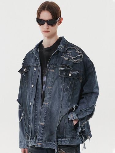 Destroyed Layered Denim Jacket - DNSR - Modalova