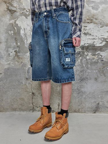 Cargo Bermuda Denim Pant - Indigo - CITYBREEZE - Modalova