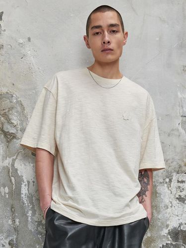 Symbol Logo Patch Short Sleeves T-Shirt - Beige - CITYBREEZE - Modalova