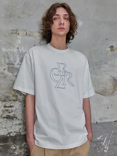 Symbol Logo Stitch Short Sleeves T-Shirt - White - CITYBREEZE - Modalova