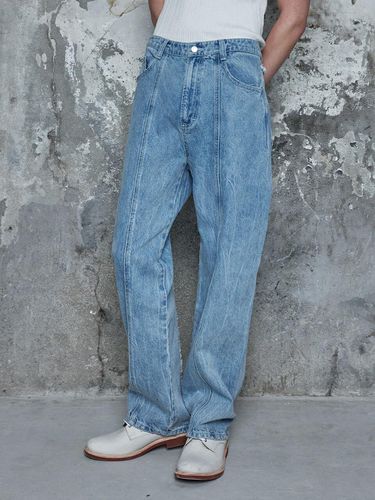 Shiwa Washed Straight Denim Pant - Light Indigo - CITYBREEZE - Modalova