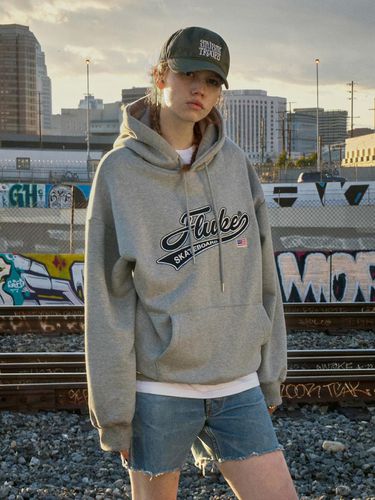 Cursive Embroidery Logo Hoodie 2 Colors W - Fluke - Modalova