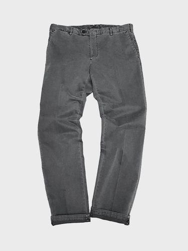 Garment-Dyed Slim Fit Pants - Gray - birbante - Modalova