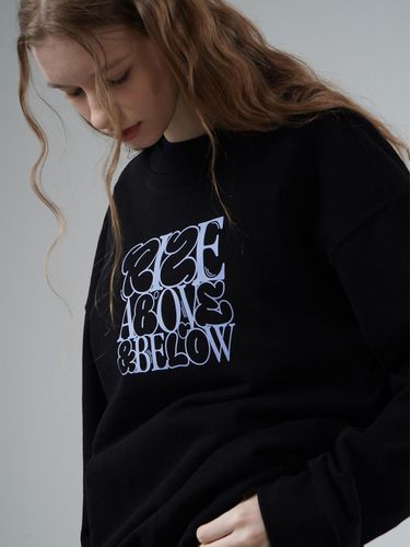 Fat Font Slogan Sweatshirt_Black - COVERIZE - Modalova