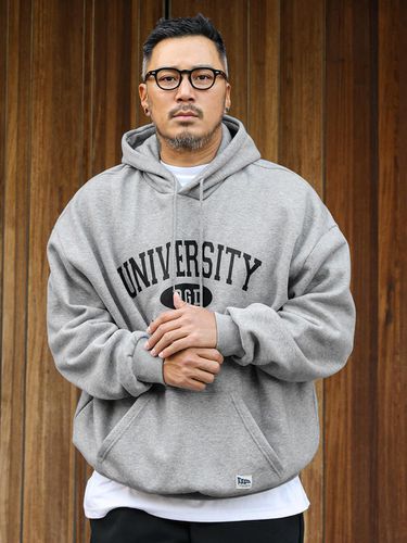 University Oversized Hoodie_Melange Gray - RUGGED HOUSE - Modalova