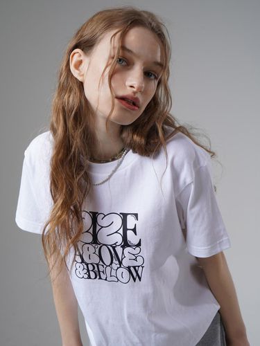 Fat Font Slogan Short Sleeve T-shirt_White - COVERIZE - Modalova