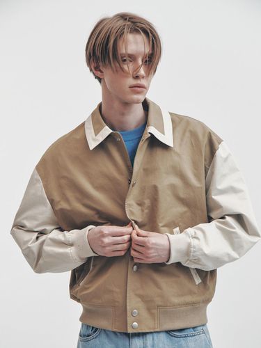 Color Block Structure Jacket_Camel - FAMILLE - Modalova