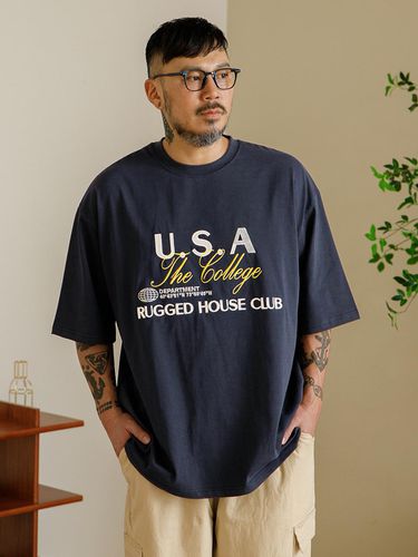 USA College Depart T-shirt_Navy - RUGGED HOUSE - Modalova