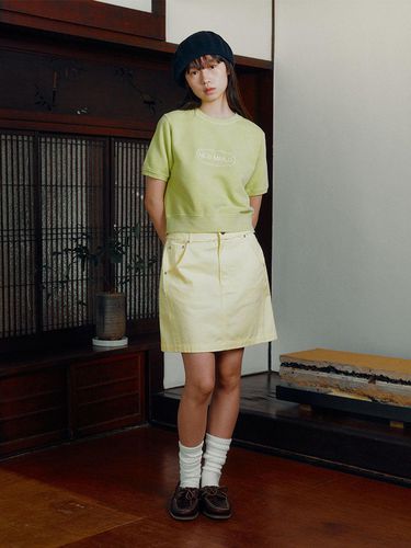 Color Cotton Skirt_Yellow - Mmlg Women - Modalova