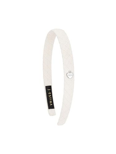 Lala J Tweed Hairband_White - J.ESTINA - Modalova