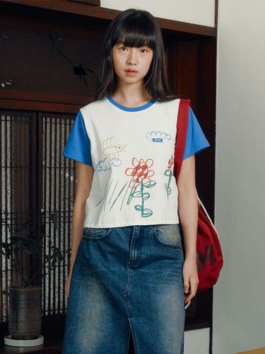 Diary HF-T-shirt_Sea Blue - Mmlg Women - Modalova