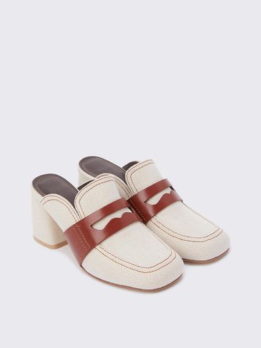 Leather Mix Color Mule_Beige - SUECOMMA BONNIE - Modalova