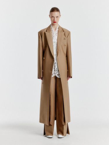 Yale Peaked Lapel Tailored Long Coat - EENK - Modalova