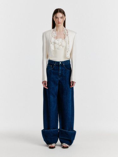 Yico Roll Up Wide Denim Pants - EENK - Modalova