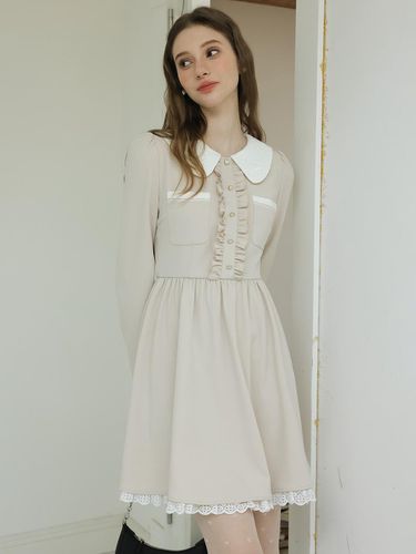 Petite Doll Collar Dress_Ash Beige - Cest Moidew - Modalova