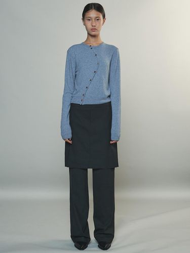 Layered Midi Skirt Pants_Dark Grey - Enor - Modalova