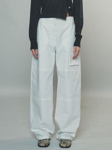 Utility Cotton Cargo Pants_White - Enor - Modalova