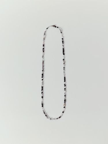 Quartz Long Necklace (Black Mix) - MOIA - Modalova