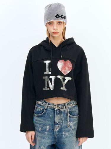 Cropped Hoodie_Black - The GREATEST - Modalova