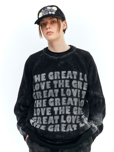 Lettering Knit Sweater_Black - The GREATEST - Modalova