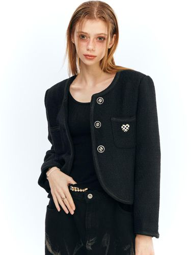 Women's Wool Tweed Jacket_Black - The GREATEST - Modalova