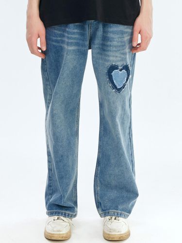 Heart Patch Denim Pants - The GREATEST - Modalova