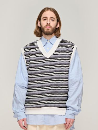 CB Stripe Knit Vest_Black - CARGOBROS - Modalova