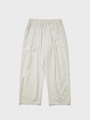 TY Linen Three Tuck Banding Pants_Natural - TLEYOUNG - Modalova