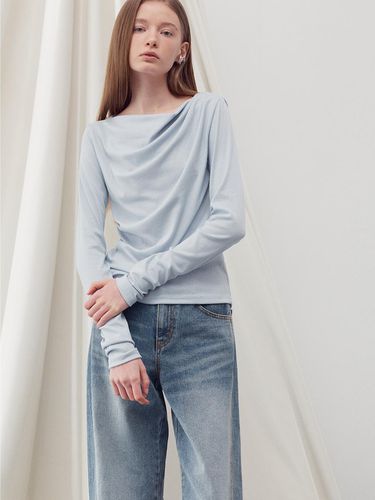 Shirring Drape Long Sleeve Top - RE RHEE - Modalova