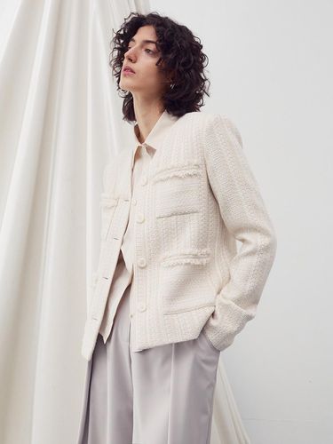 V-neck Pocket Tweed Jacket - RE RHEE - Modalova