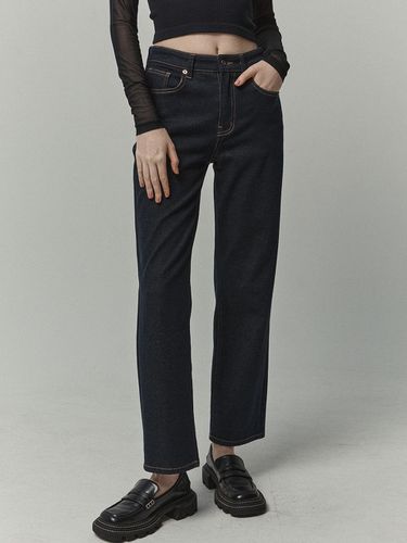 Slim Straight Fit Karamenz Denim Pants -Dark Indig - MAGOODGAN - Modalova