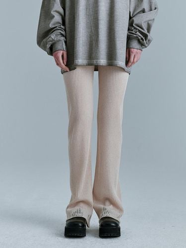 Layered Knit Pants (Light Beige) - MARGESHERWOOD - Modalova