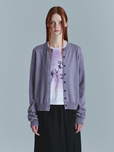 Crew Neck Cardigan (Lavender) - MARGESHERWOOD - Modalova