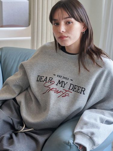 Sports Logo Sweatshirt _ Gray - DEAR MY DEER - Modalova