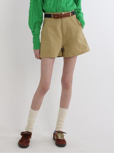 Washed Line Short Pants_Beige - GREENBUTTER - Modalova