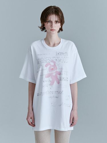 Loose Fit Wood T-Shirt (White) - MARGESHERWOOD - Modalova