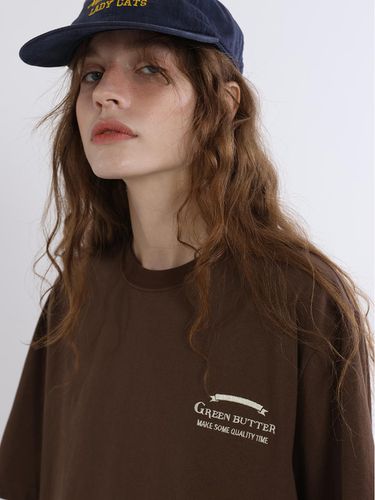 Needlework Logo T-shirt_Brown - GREENBUTTER - Modalova