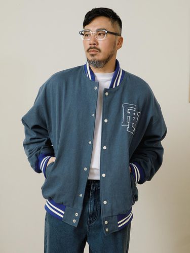 S Bio Cotton Stadium Jacket_Blue Navy - RUGGED HOUSE - Modalova