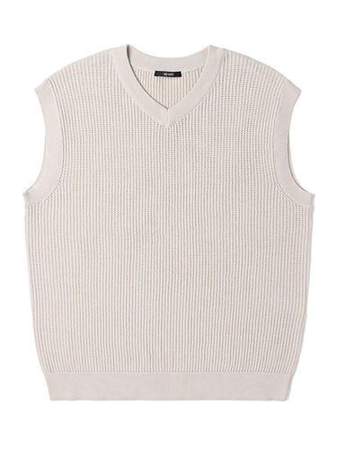 Racking V-Neck Vest _ Light Beige - ADHOC - Modalova