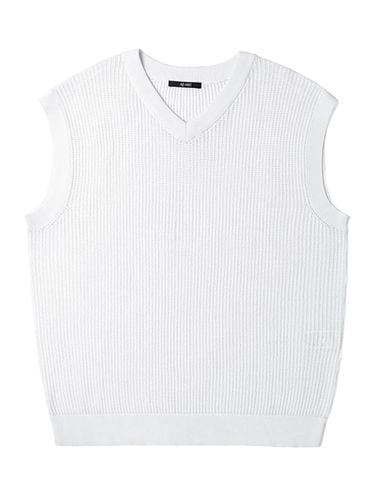 Racking V-Neck Vest _ Off White - ADHOC - Modalova