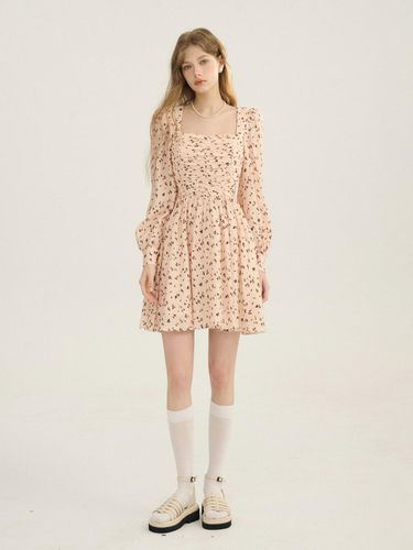 Laura Shirring Mini Dress - Beige - Sincethen - Modalova