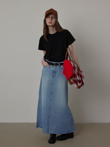 Long Slit Denim Skirt - Q’SRB - Modalova