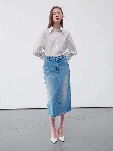 Denim A-line Midi Skirt - RE RHEE - Modalova