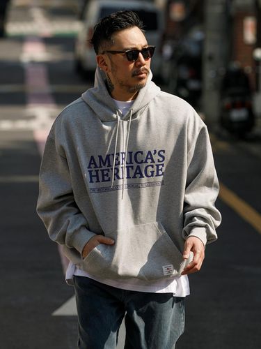 American Heritage Hoodie_Melange Gray - RUGGED HOUSE - Modalova