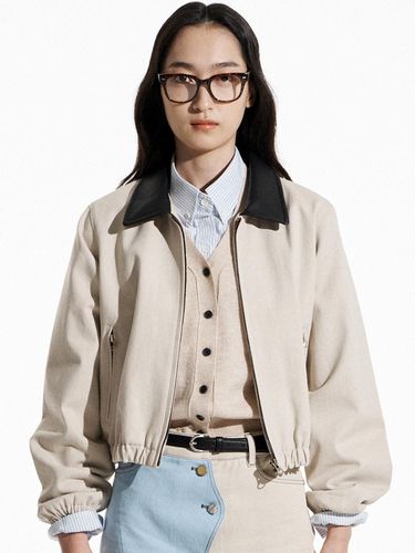 Heavy Cotton Workwear Crop Jacket - COQUET - Modalova