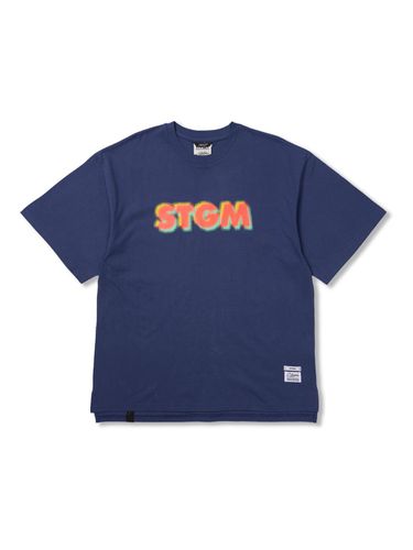 Harf Tone Oversized Short Sleeves T-Shirts_Navy - STIGMA - Modalova