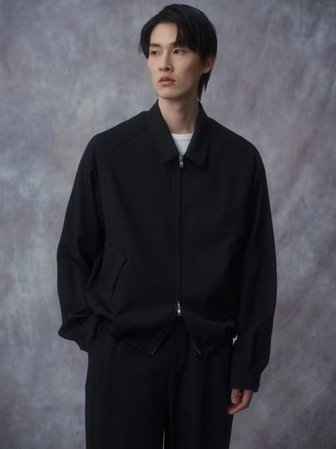 Minimal Work Zip Up Jacket - Black - evener - Modalova