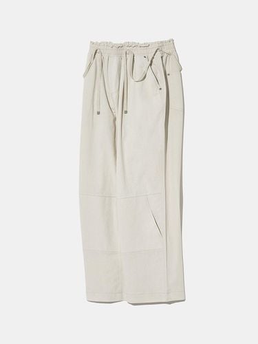 Linen Cotton Waistband Wide Pants - DIAMOND LAYLA - Modalova