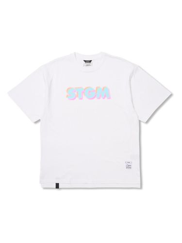 Harf Tone Oversized Short Sleeves T-Shirts_White - STIGMA - Modalova